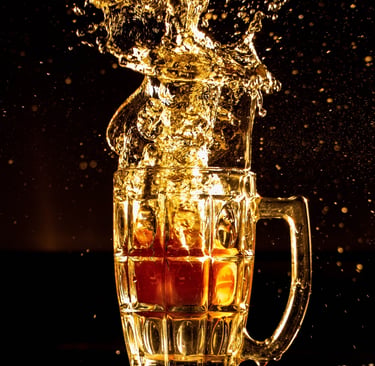 beer splashing around