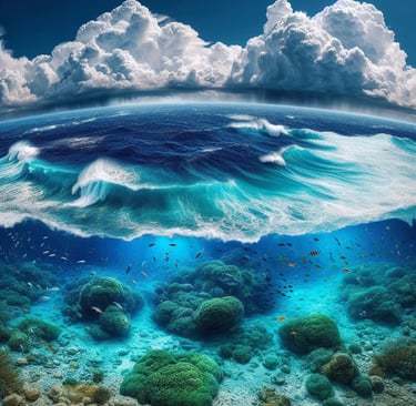 EL MAR AZUL CAMBIA A VERDE