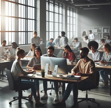 oficina y ordenadores