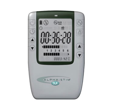 Alpha-Stim-M device.