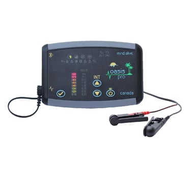 Front view of a Mind Alive Oasis Pro device.