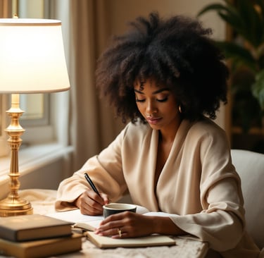 Black wife in the Uncommon Wife community, praying black wife