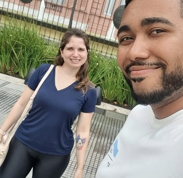 Foto tirada na Plaza de Mayo, em Buenos Aires