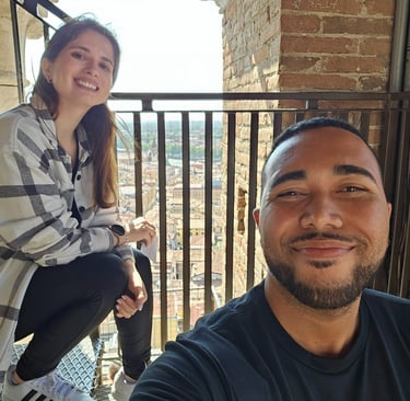 Foto tirada no topo da Torre Dei Lamberti, em Verona