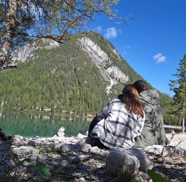 Foto tirada no Lago de Braies, na Itália