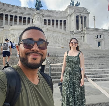 Foto tirada no Monumento a Vittorio Emanuele II, em Roma