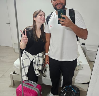 Nossas malas utilizadas na viagem de 30 dias para a Itália.