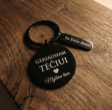 tėčio dienos pakabukas su tekstu