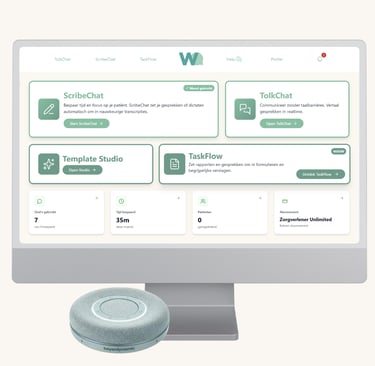 AI spraakherkenning zorg foto