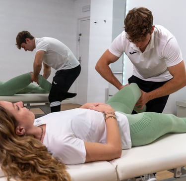 técnica movilización de rodilla