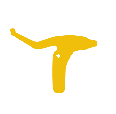 le frein d'un vélo jaune
