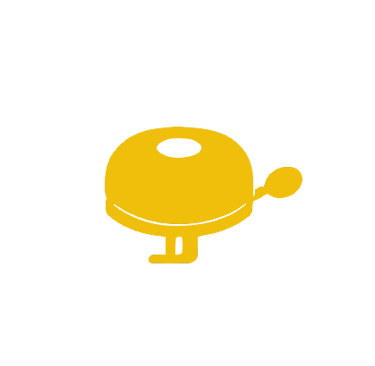 sonnette de vélo jaune
