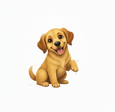 Petit chien rigolo, mascotte de l'Oasis