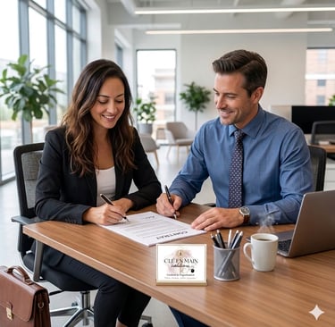 Collaboration en agence immobilière pour la gestion de dossiers administratifs et le suivi compromis