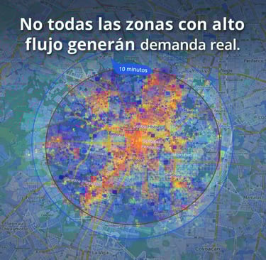 Flujo comercial de acuerdo a la zona