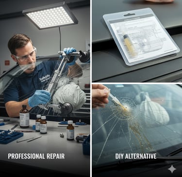 a man in a blue shirt is repairing a car