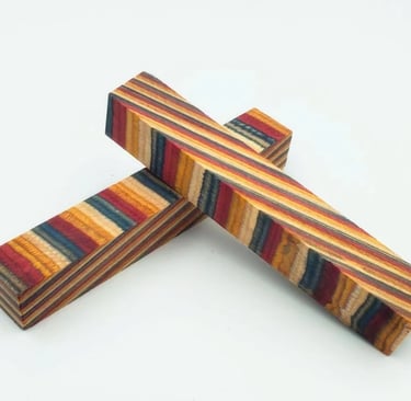 Colorful wood block