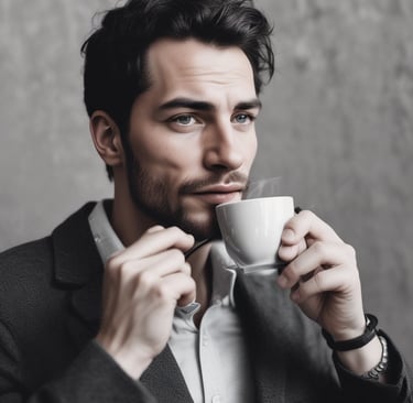 man standing near balcony