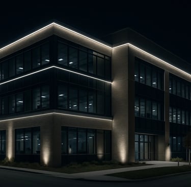 Modern office with LED