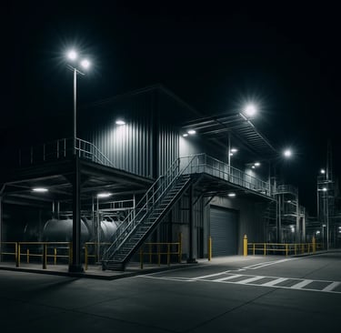 Industrial night illumination