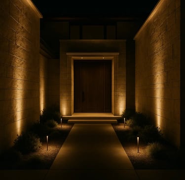 Elegant Residential Entrance Lighting