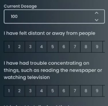 App based daily check patient checkin for PTSD and Depression to anticipate suicidality