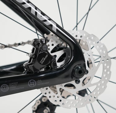 close up of the rear discbrakes