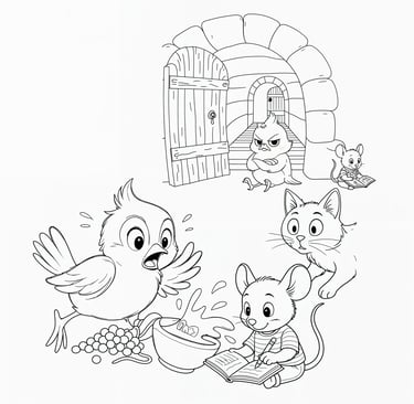 coloring image from Tilly the Titmouse