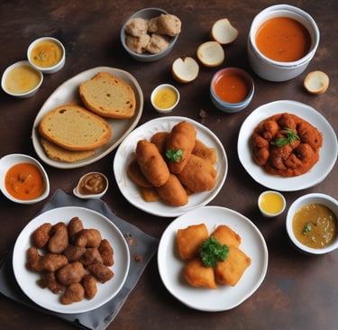 brown bread on black metal table