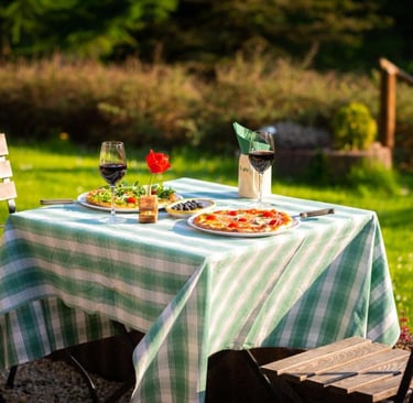 essen beim yoga retreat im landhotel altes zollhaus