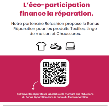 Affichette obligatoire sur stand