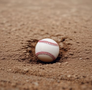 Baseball in dirt