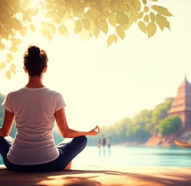 a women doing meditation for emotional meditation