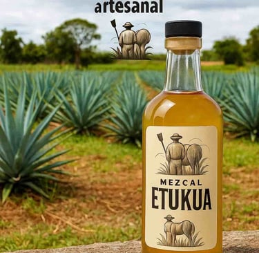 Campo de agave orgánico cultivado de manera tradicional