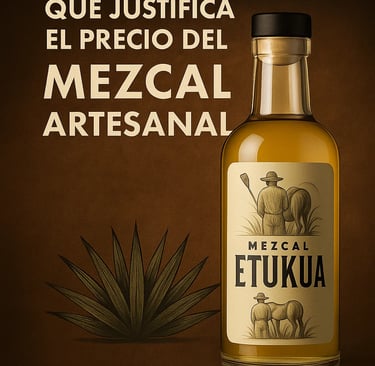 Infografía comparando distribución de costos en mezcal industrial y artesanal