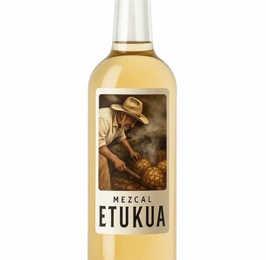 Maestro mezcalero revisando el proceso de cocción del agave en un horno de tierraMaestro mezcalero 