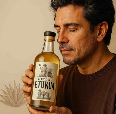 Persona experimentando conexión emocional con mezcal artesanal tradicional