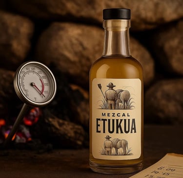  Maestro mezcalero midiendo la temperatura en un horno tradicional