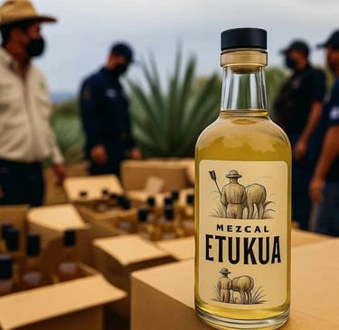 Autoridades verificando etiquetas falsas de denominación de origen en Oaxaca