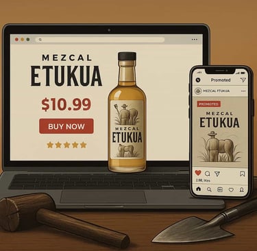 : Representación de los desafíos legales del mezcal en el comercio digital y redes sociales