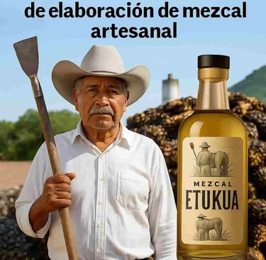  Infografía mostrando beneficios de consumir mezcal artesanal con procesos claros