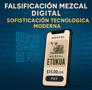Representación de métodos modernos de falsificación de mezcal usando tecnología digital
