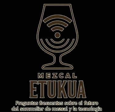 Icono de una copa de mezcal con un símbolo de wifi integrado de forma sutil, representando la conexi