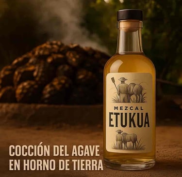  Horno de tierra tradicional para cocción de piñas de agave
