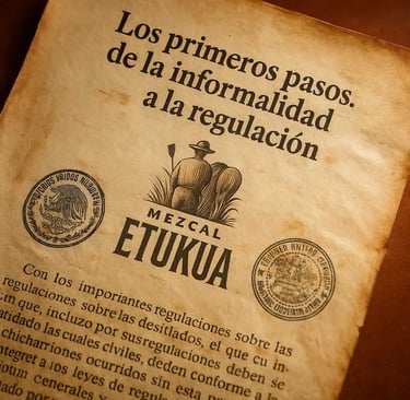 Documento histórico mexicano con las primeras leyes de regulación del mezcal