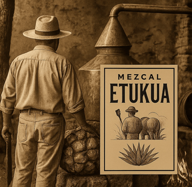 Maestro mezcalero revisando proceso de destilación tradicional de mezcal