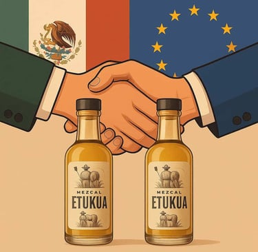 Representación de acuerdos internacionales para la protección del mezcal mexicano