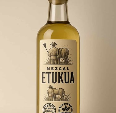 Comparación side-by-side de botellas de mezcal auténtico vs. sospechoso, destacando detalles clave 