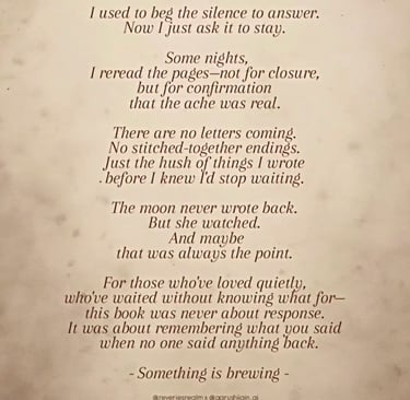 The Moon Doesn't Write Back | Promotional post | Reverie's Realm instagram | Aarushi Jain Writes