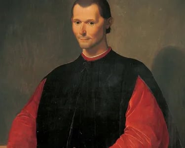 Critically examine Machiavelli's views on religion and politics. (15M – 2018)